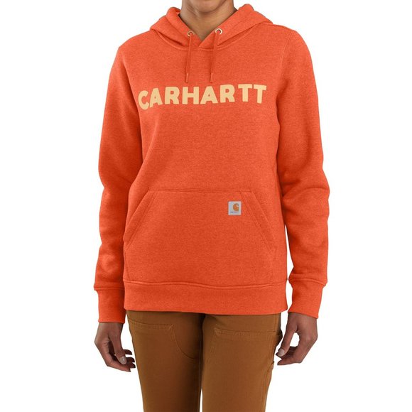new Carhartt105194 Midweight Relaxed Fit Logo Hoodie  Malt 267sn - Picture 3 of 5
